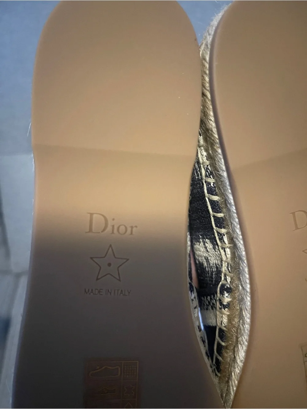 NWT Dior Granville Espadrilles, Deep Blue, 35.5
